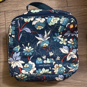 Vera Bradley Blue Floral Cosmetic Case